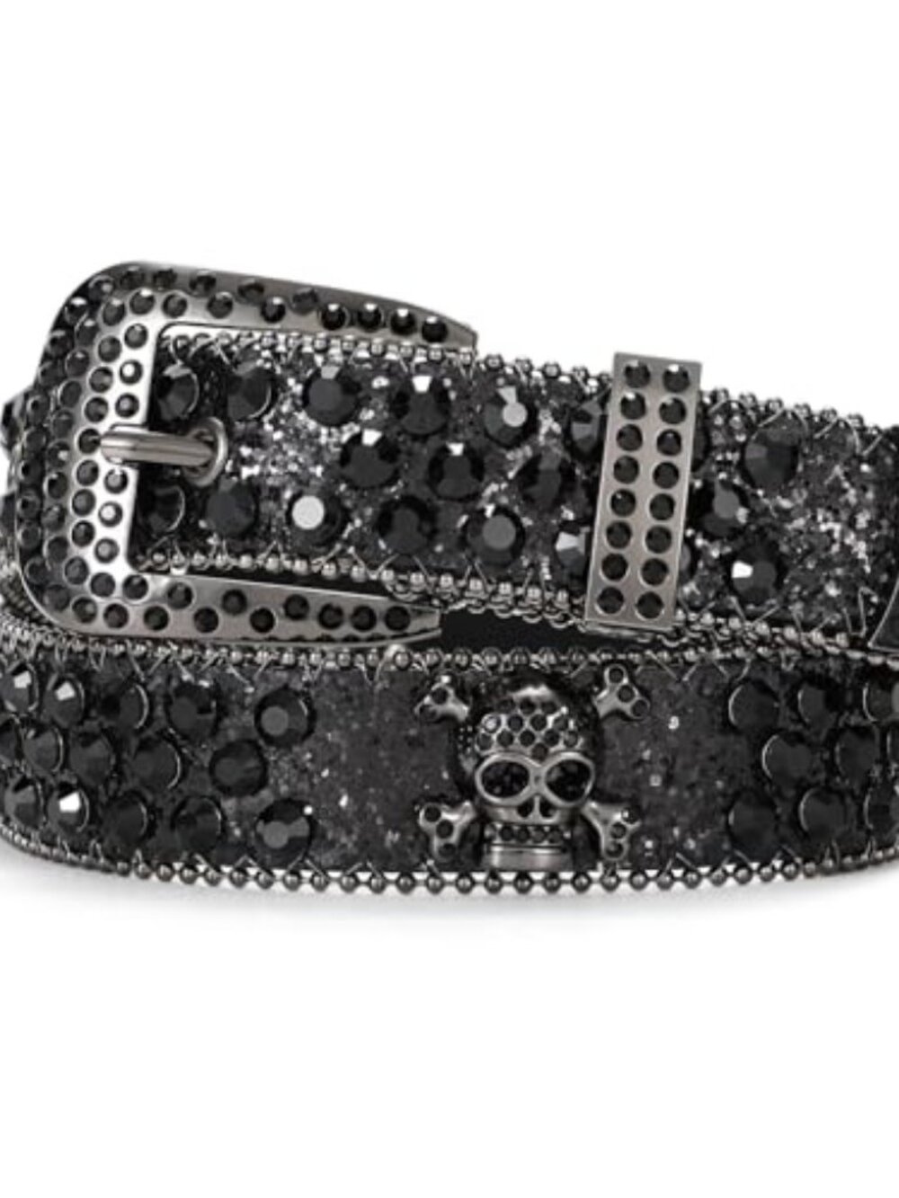 Rhinestone Belt Goth Bling Belts for Women Men Sparkly Western Cowboy Belt